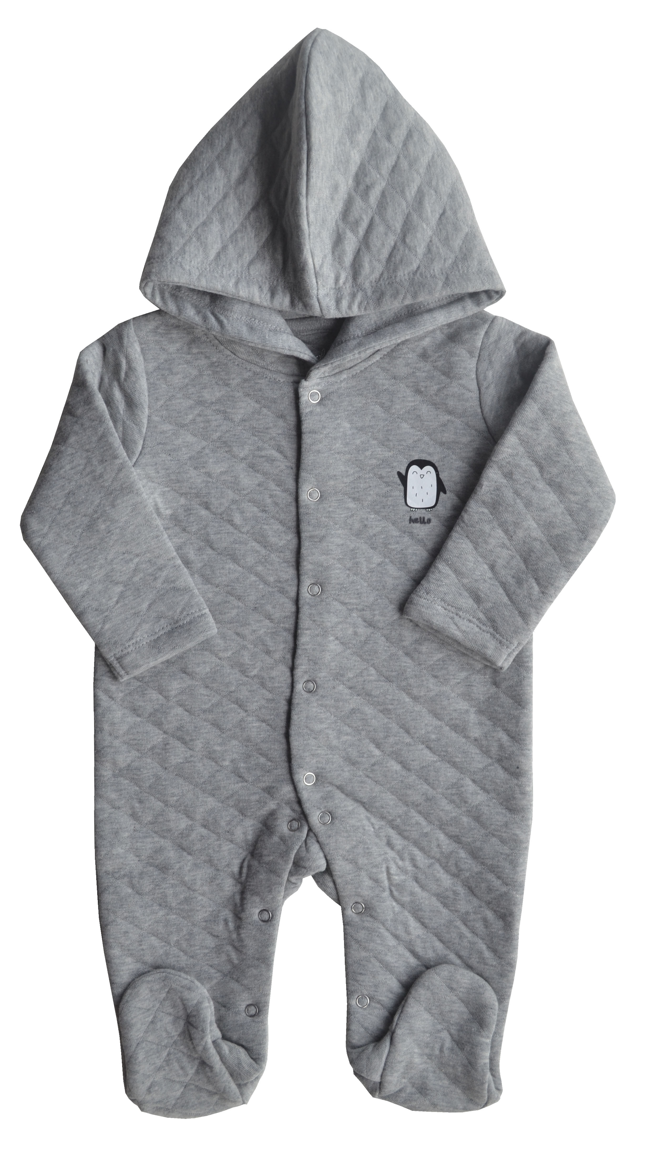 Grey Quilted Hoody Sleeper