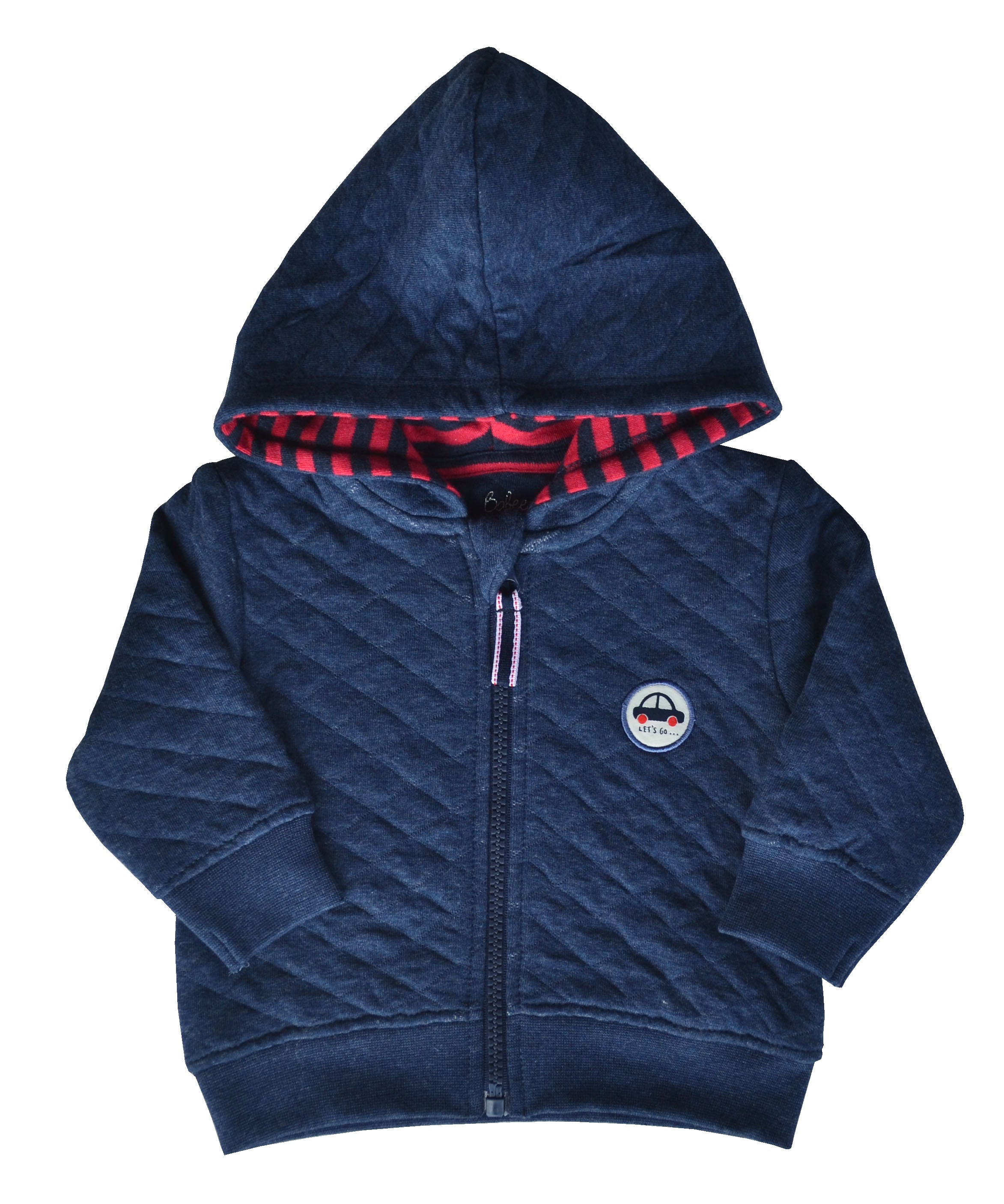 Navy Quilted Hoody