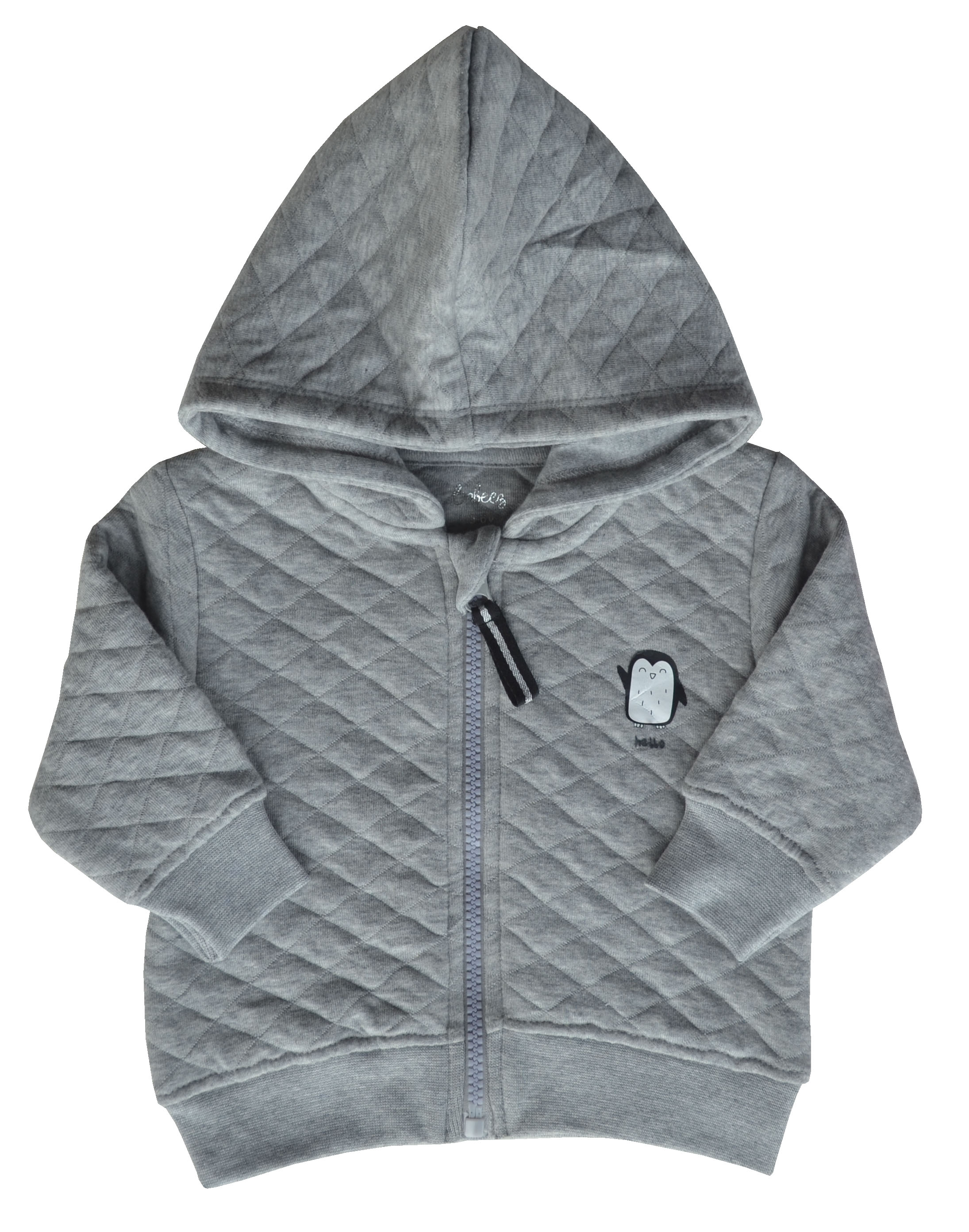 Grey Quilted Hoody