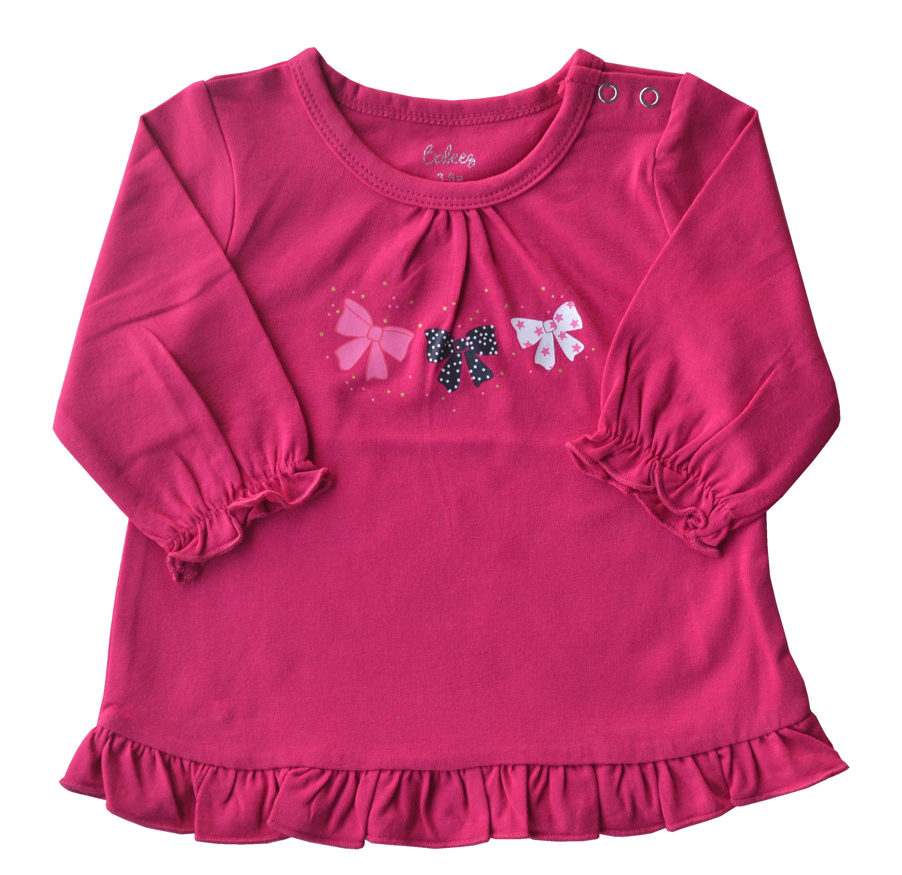 Bow Print Fushia Full Top