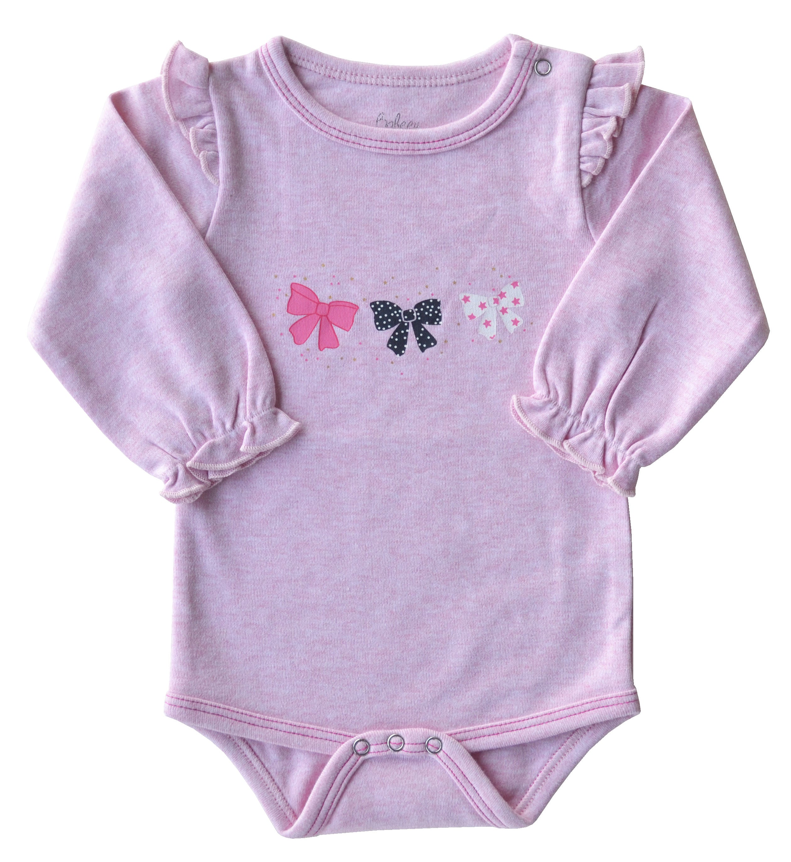 Bow Print Pink Romper