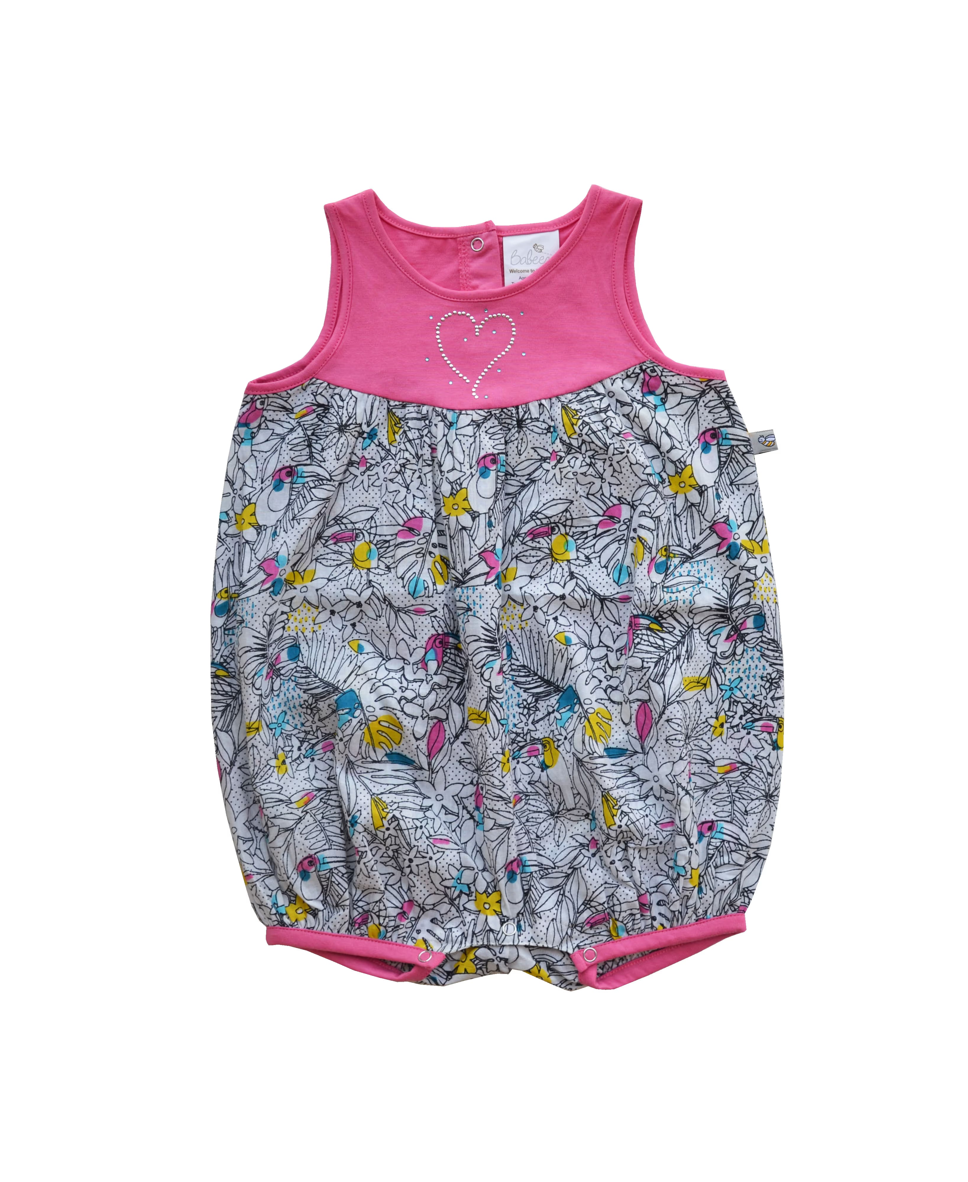 Pink Sleeveless Short Romper