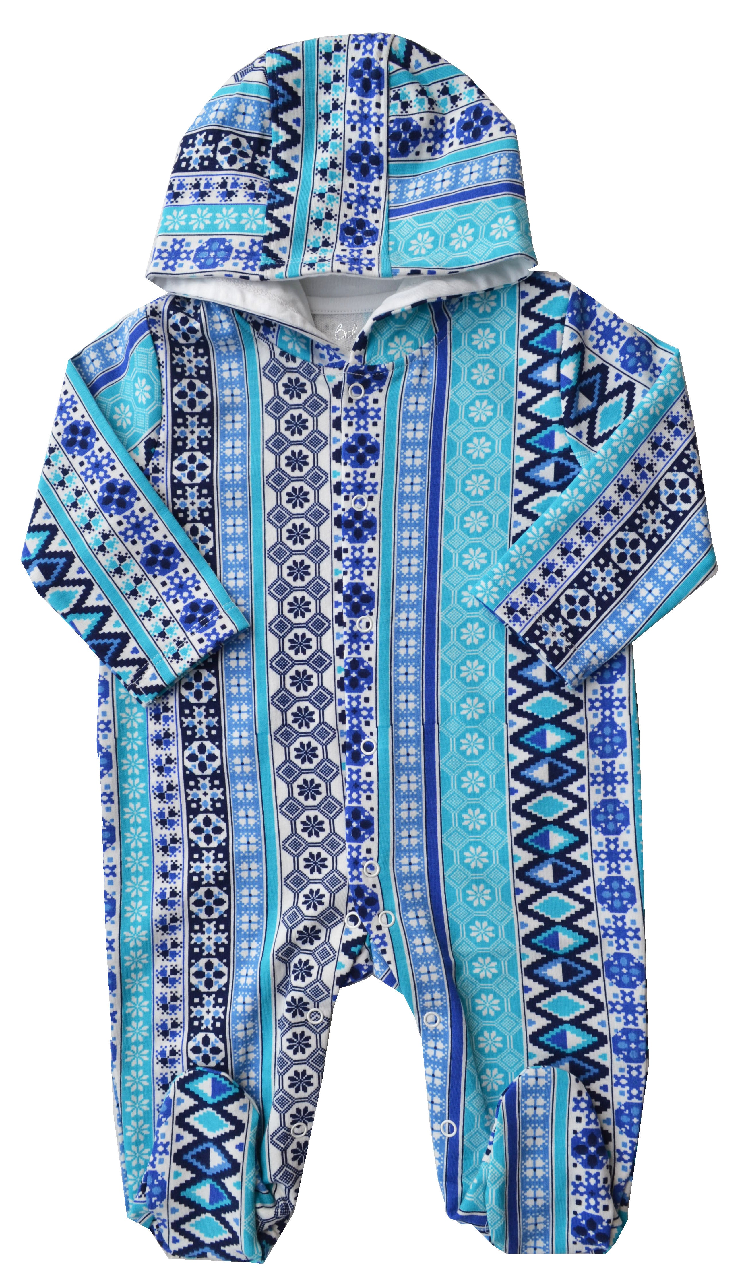 Blue Printed Full Romper