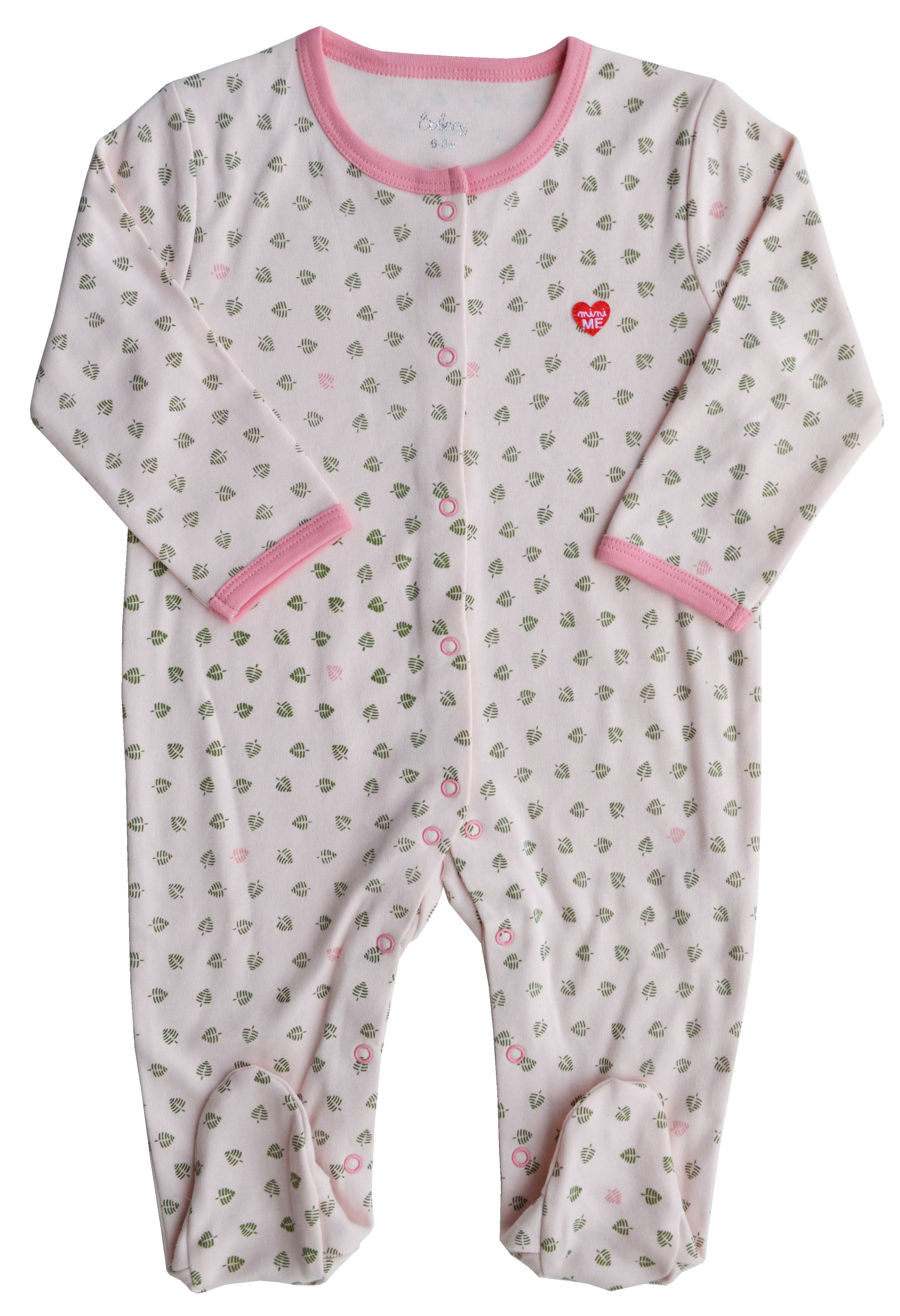 Leaf Print Pink Sleeper