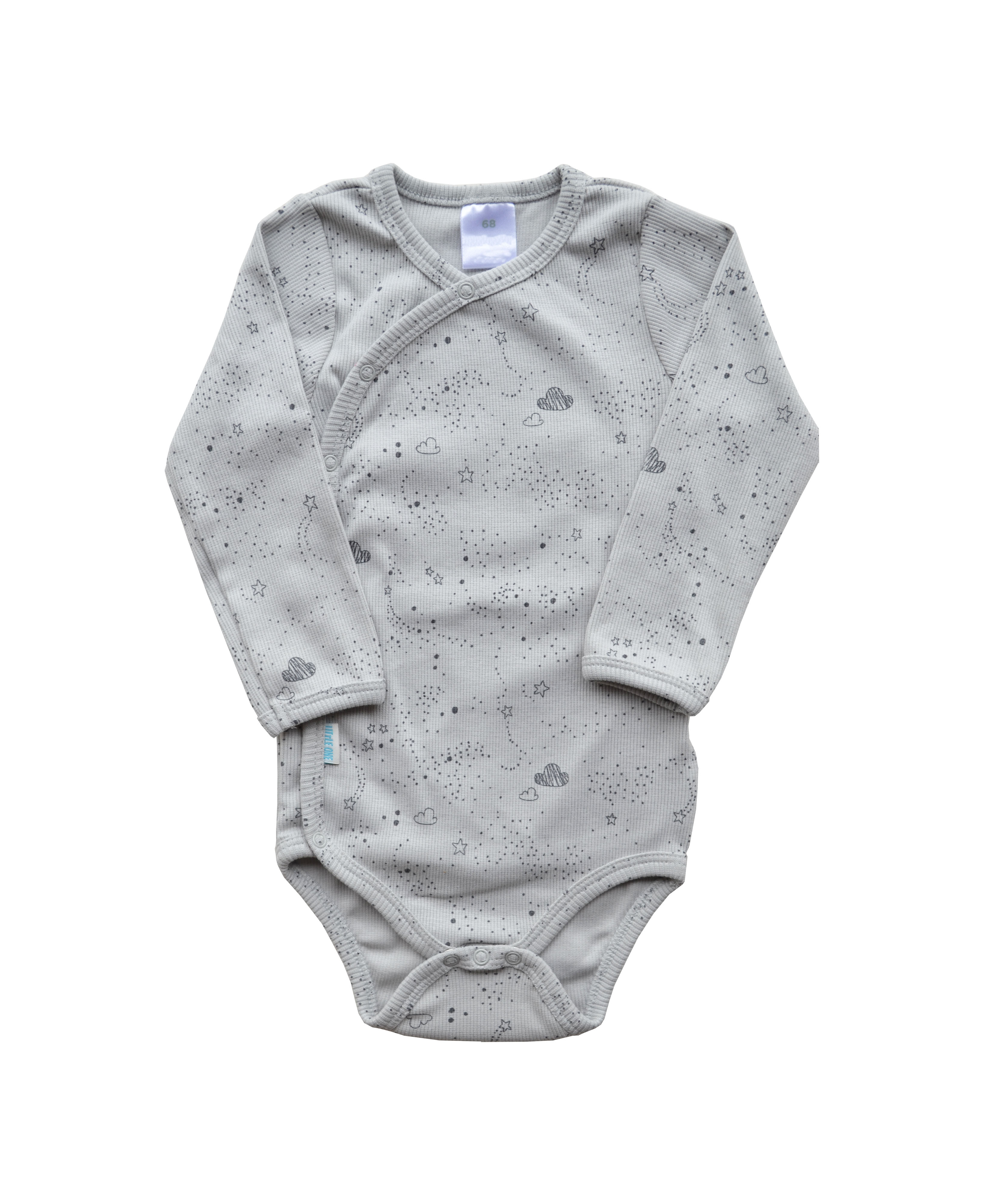 Grey Cloud Printed Onesie
