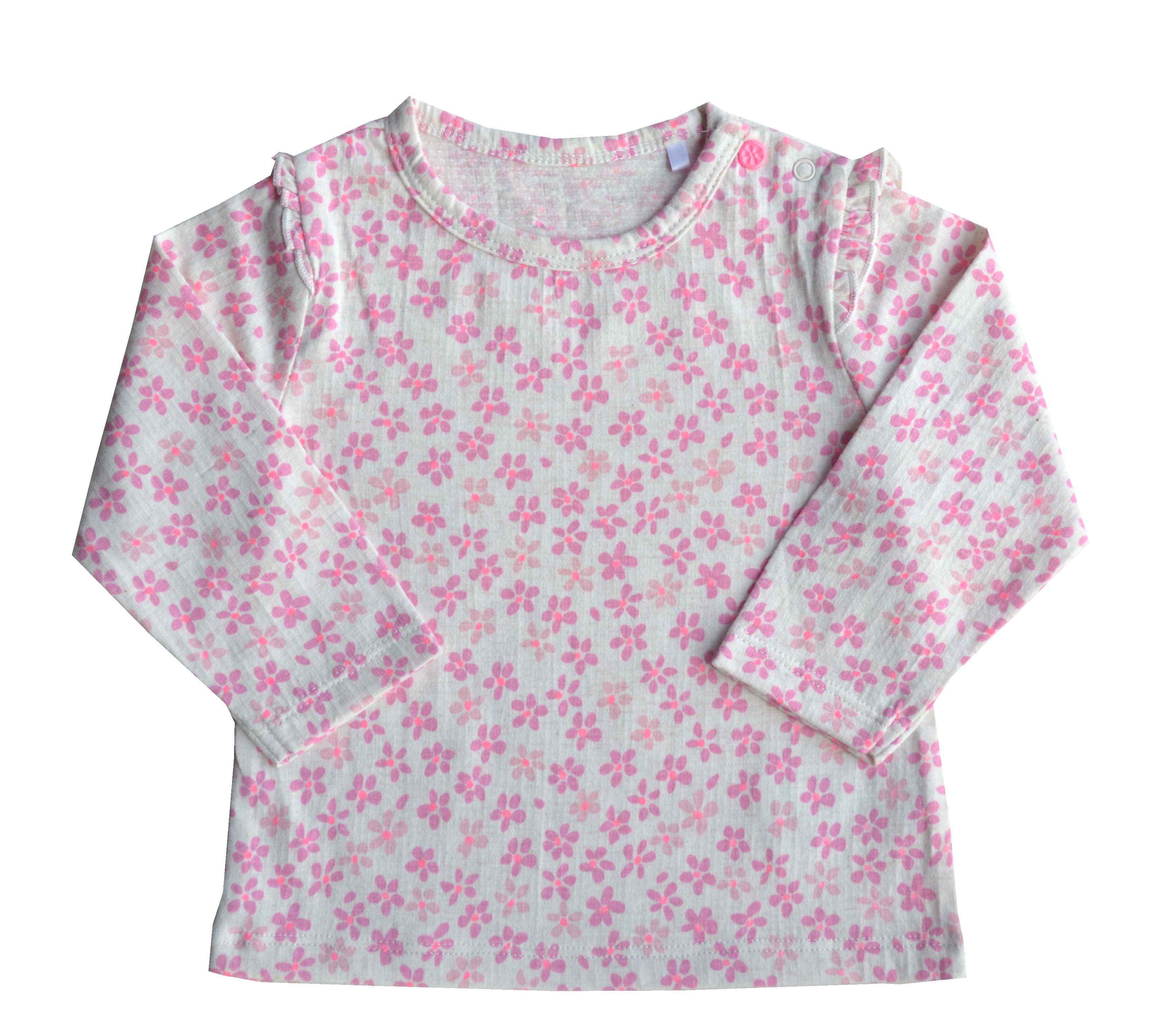 Pink Full sleeves Top with floral print