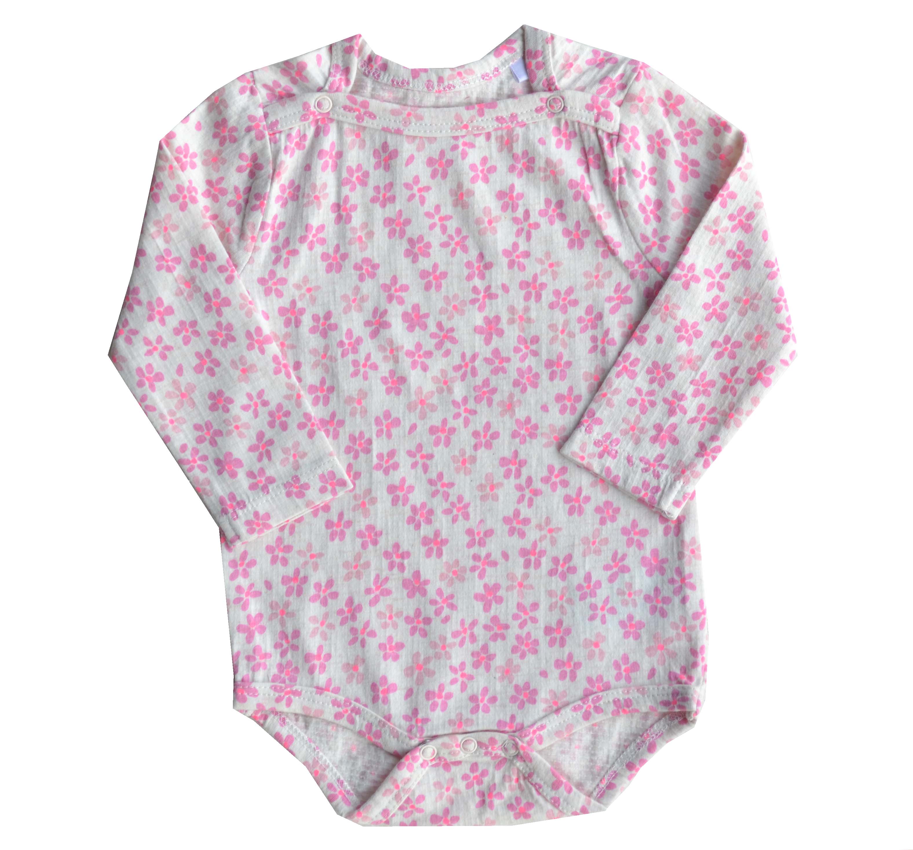 White Onesie with Pink Flower print