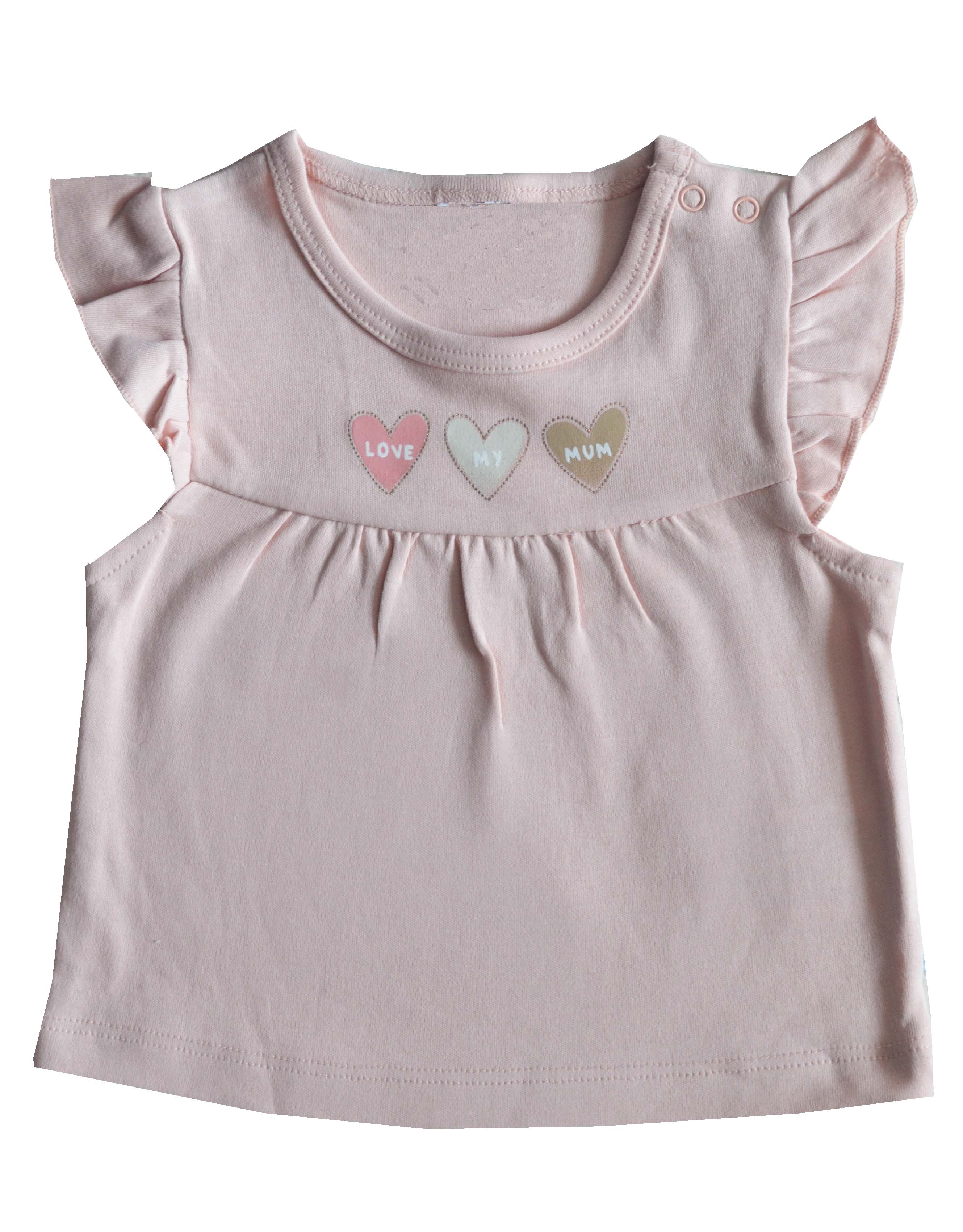 Lt. Pink Top with Love My Mum Print