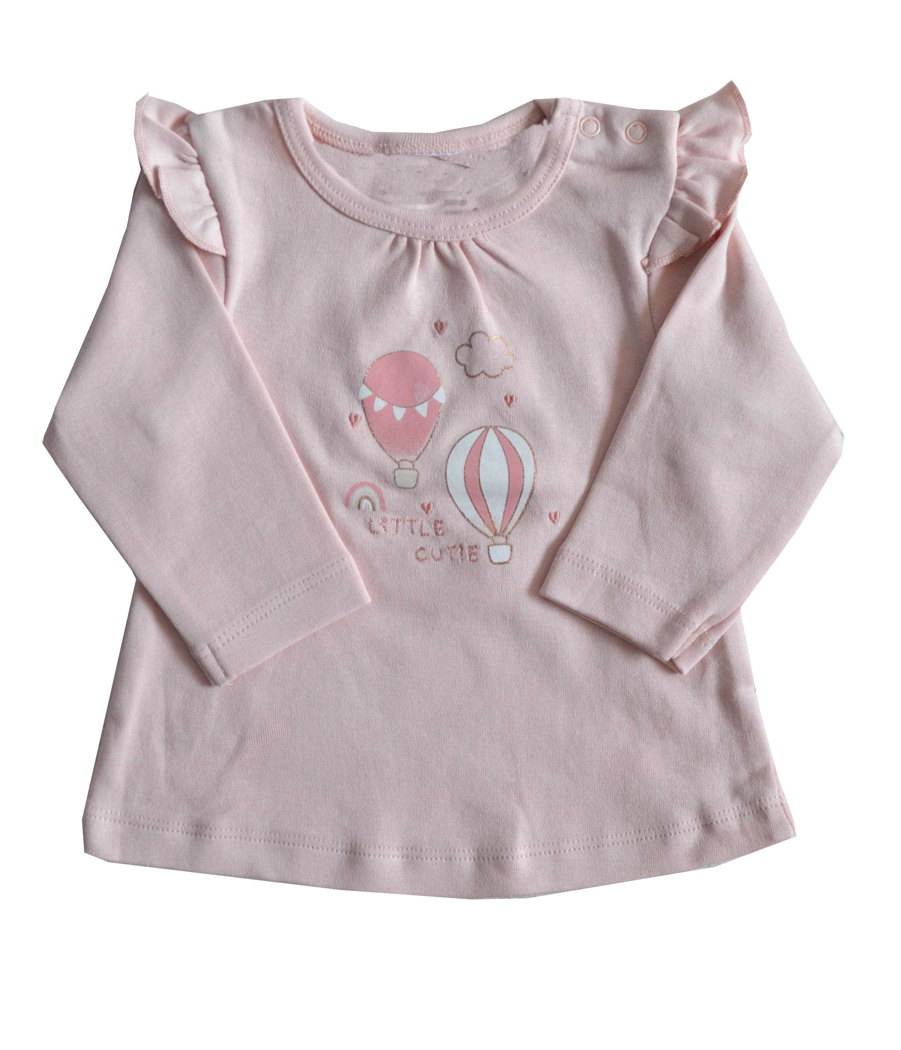 Lt.Pink Full sleeve Top with Parachute print
