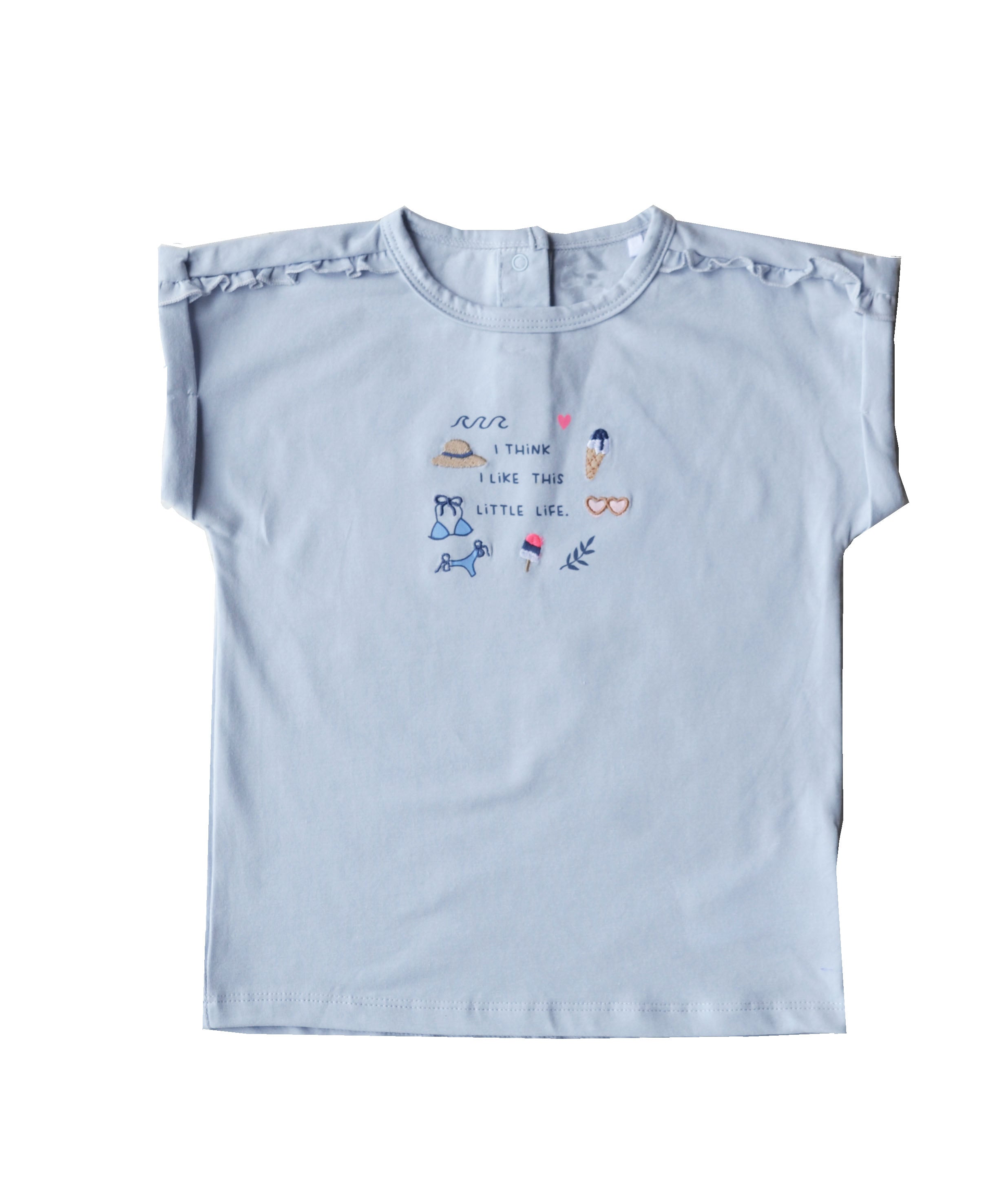 Lt.Blue Short Sleeves Top