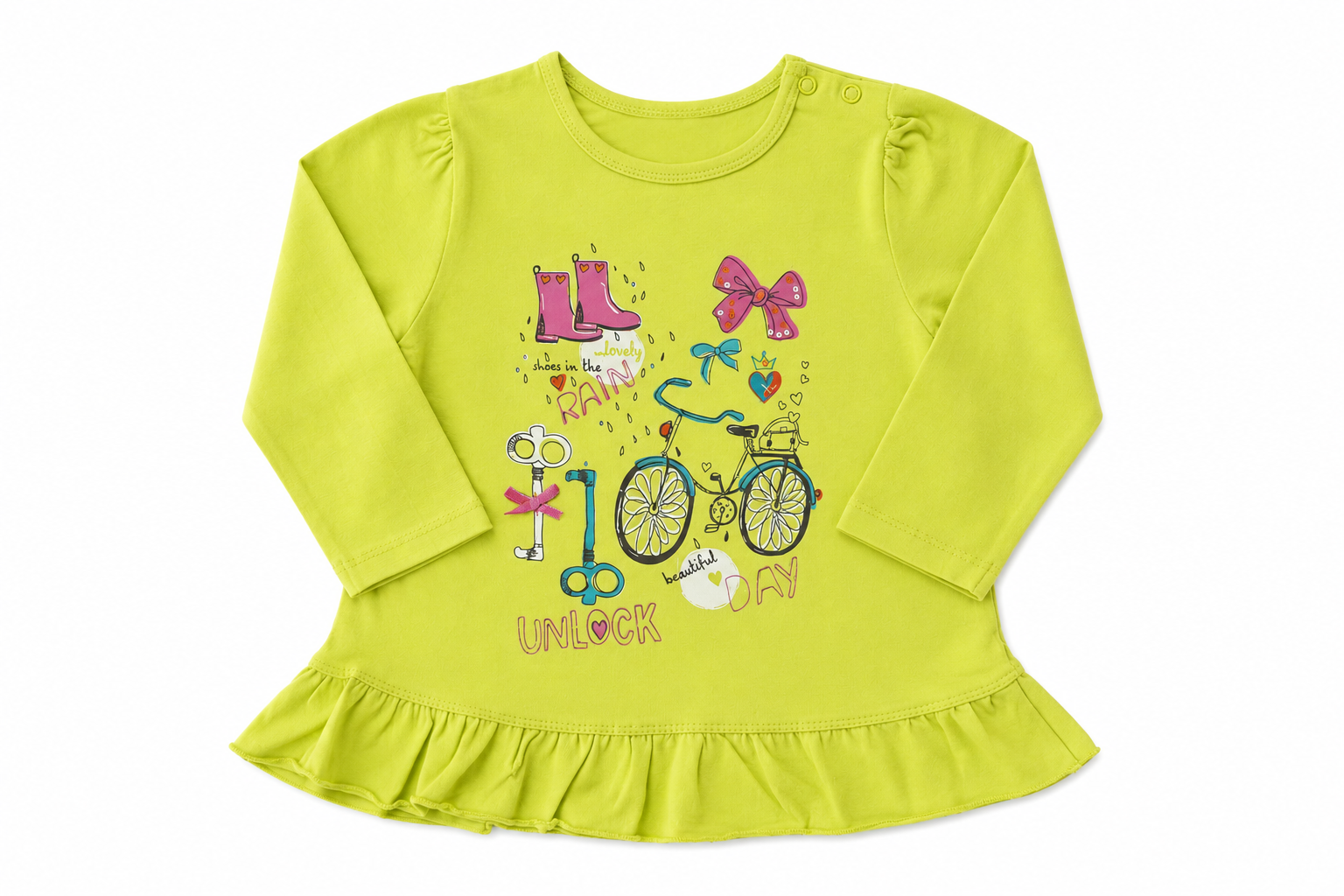 Neon Green Full Sleeves Top