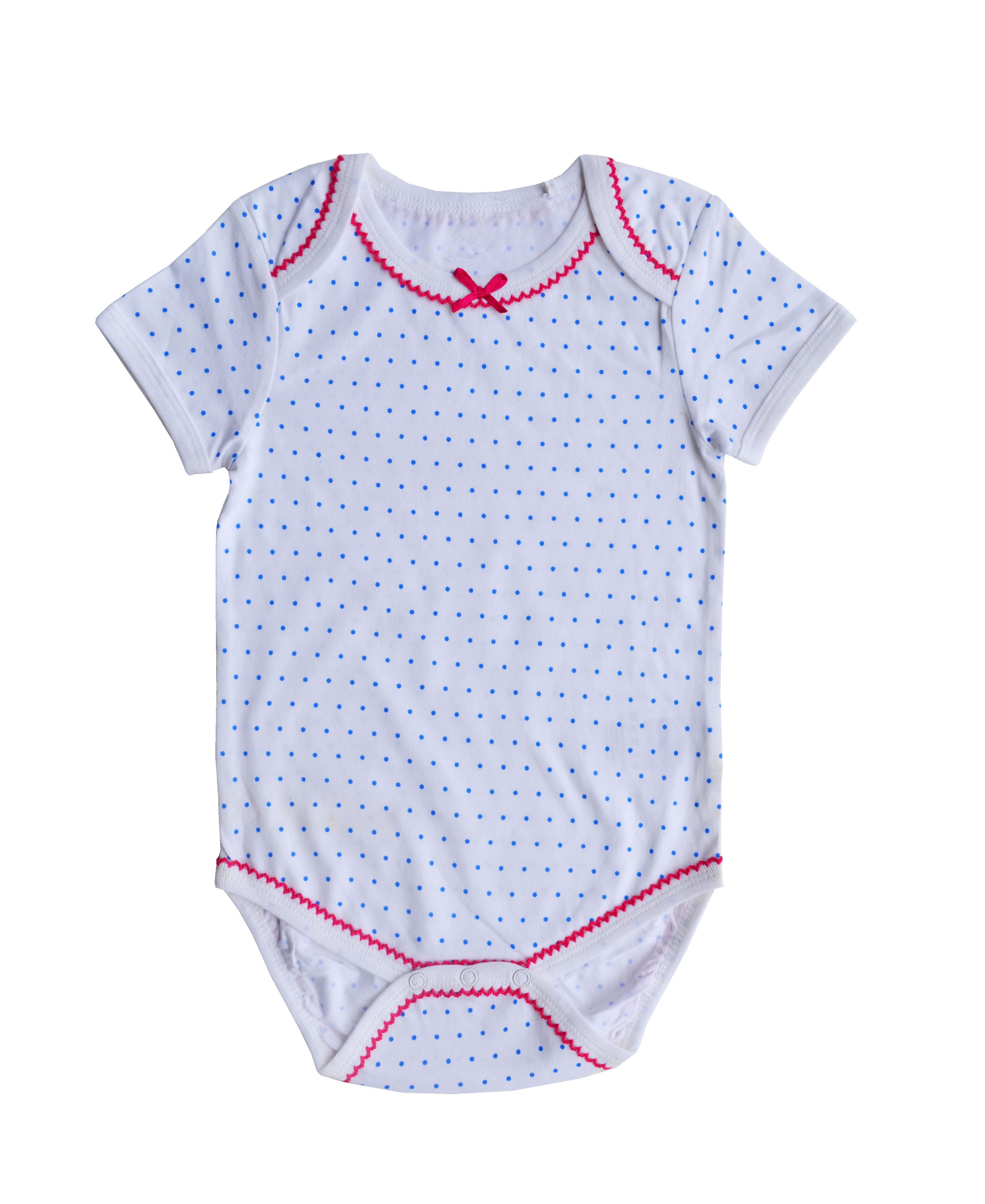 White Romper with Polka Dots