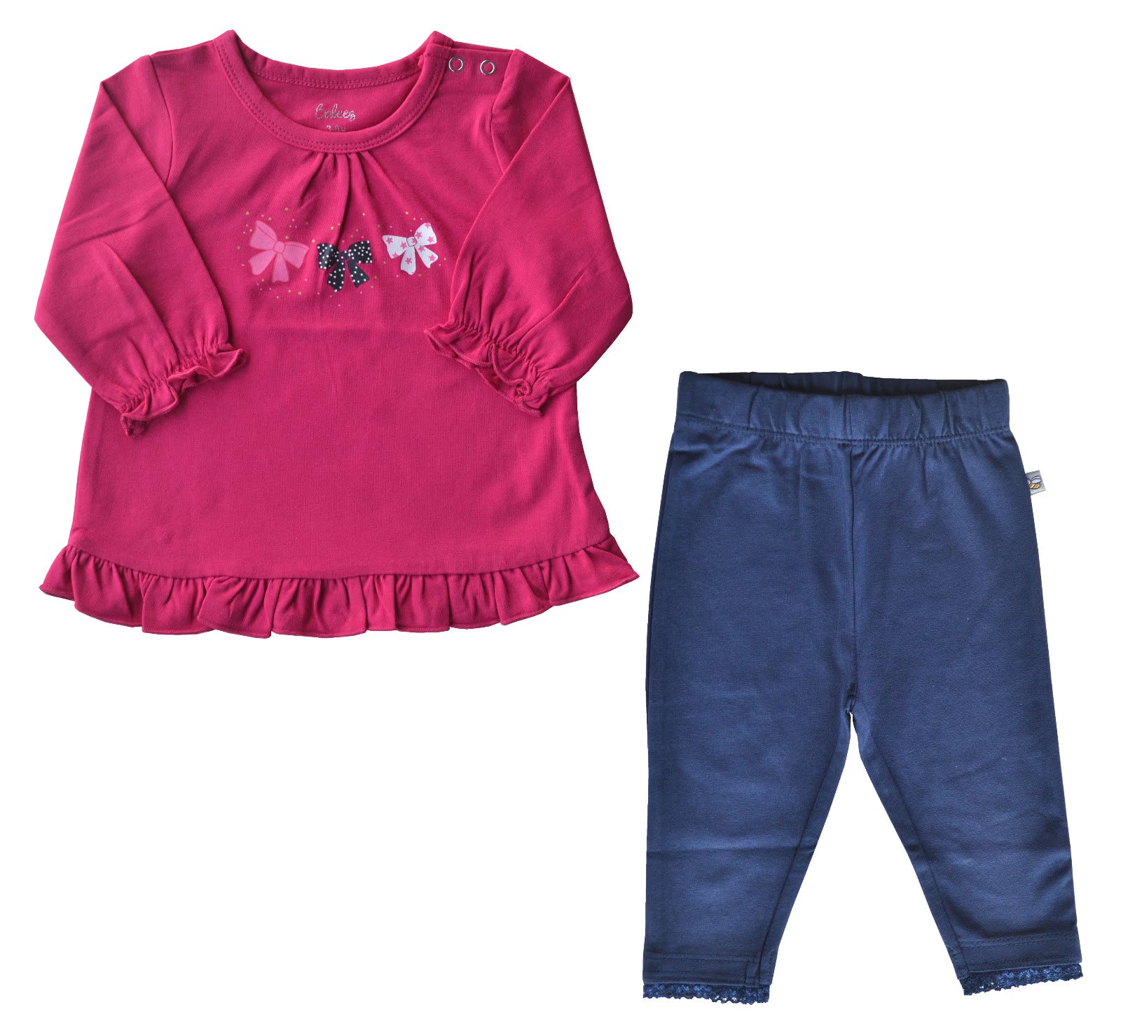 Fushia Bow Print Full Set
