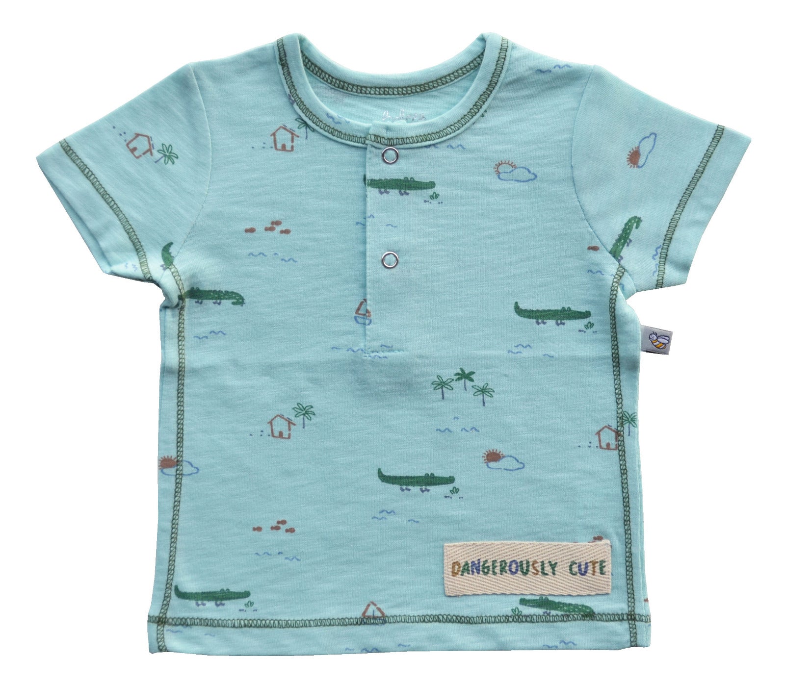 Lt. Green Crocodile Print Short Sleeve T-Shirt