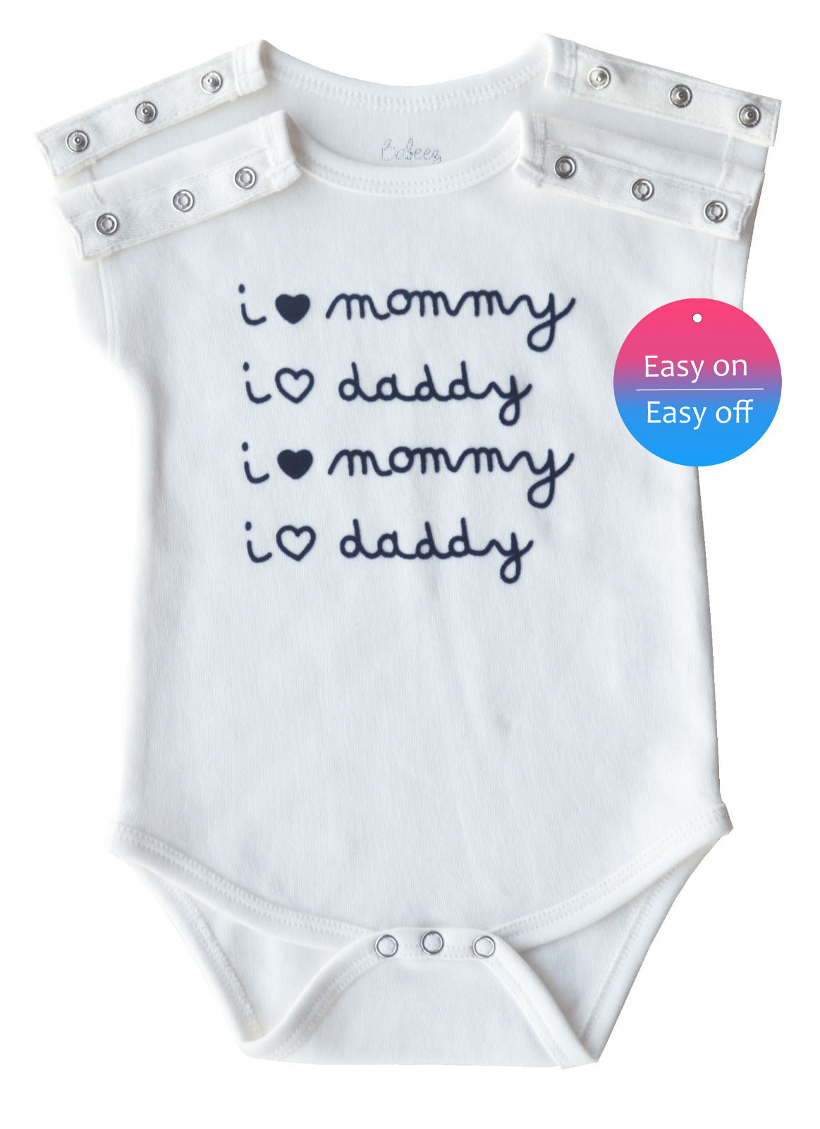 Mommy and Daddy White Sleeveless Romper