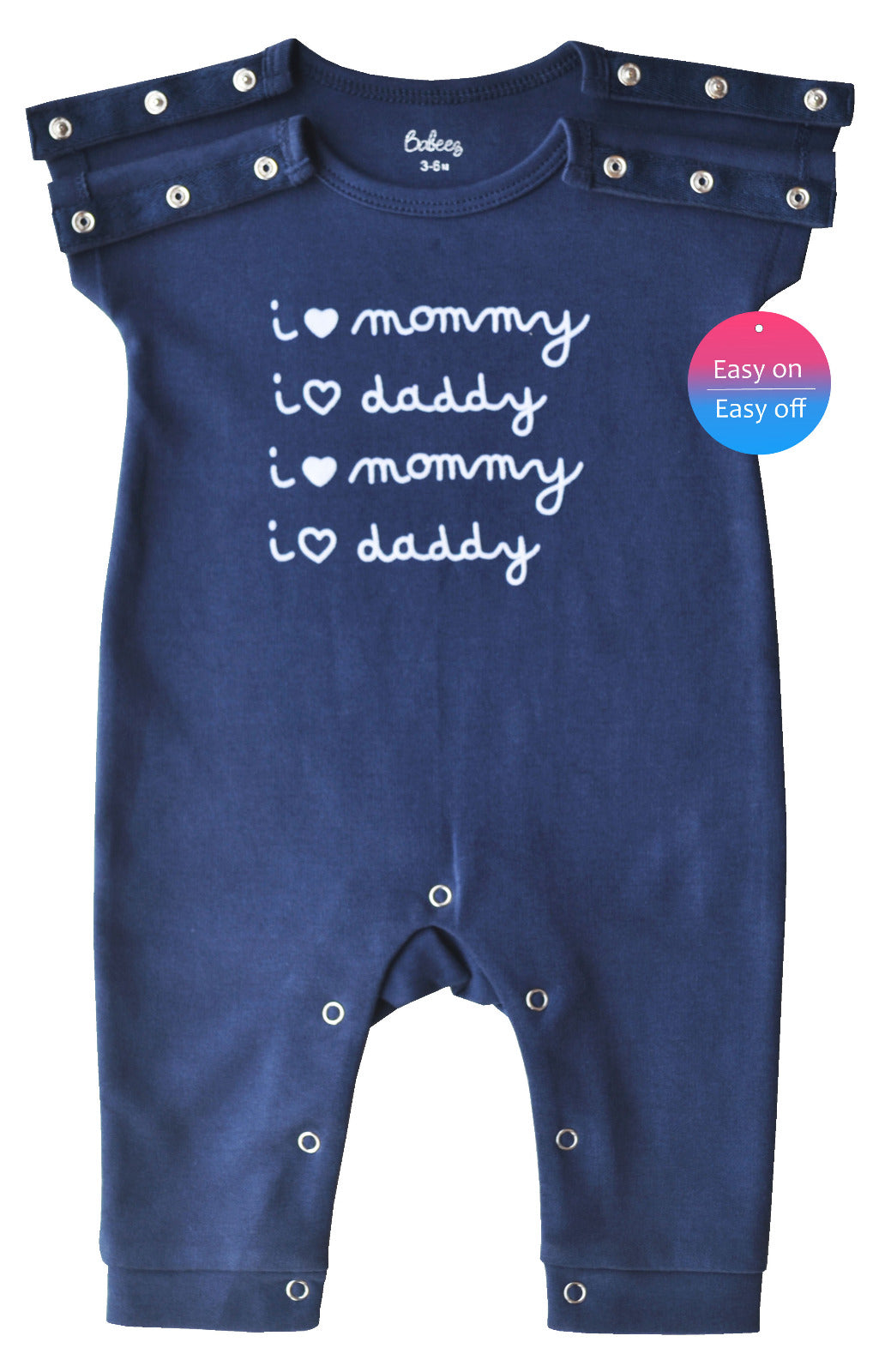 Mommy and Daddy White Sleeveless Romper