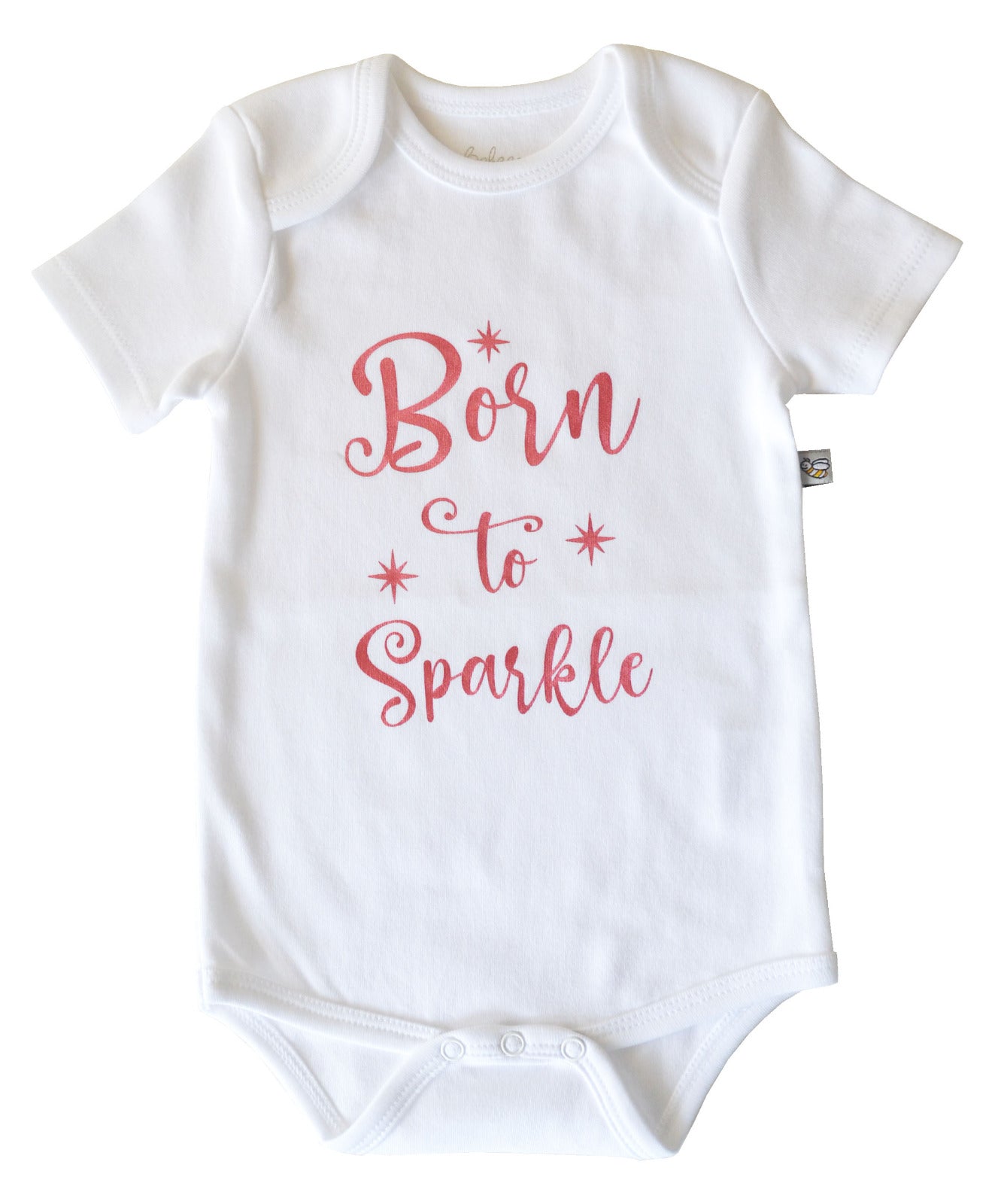 White Born to Sparkle  Romper