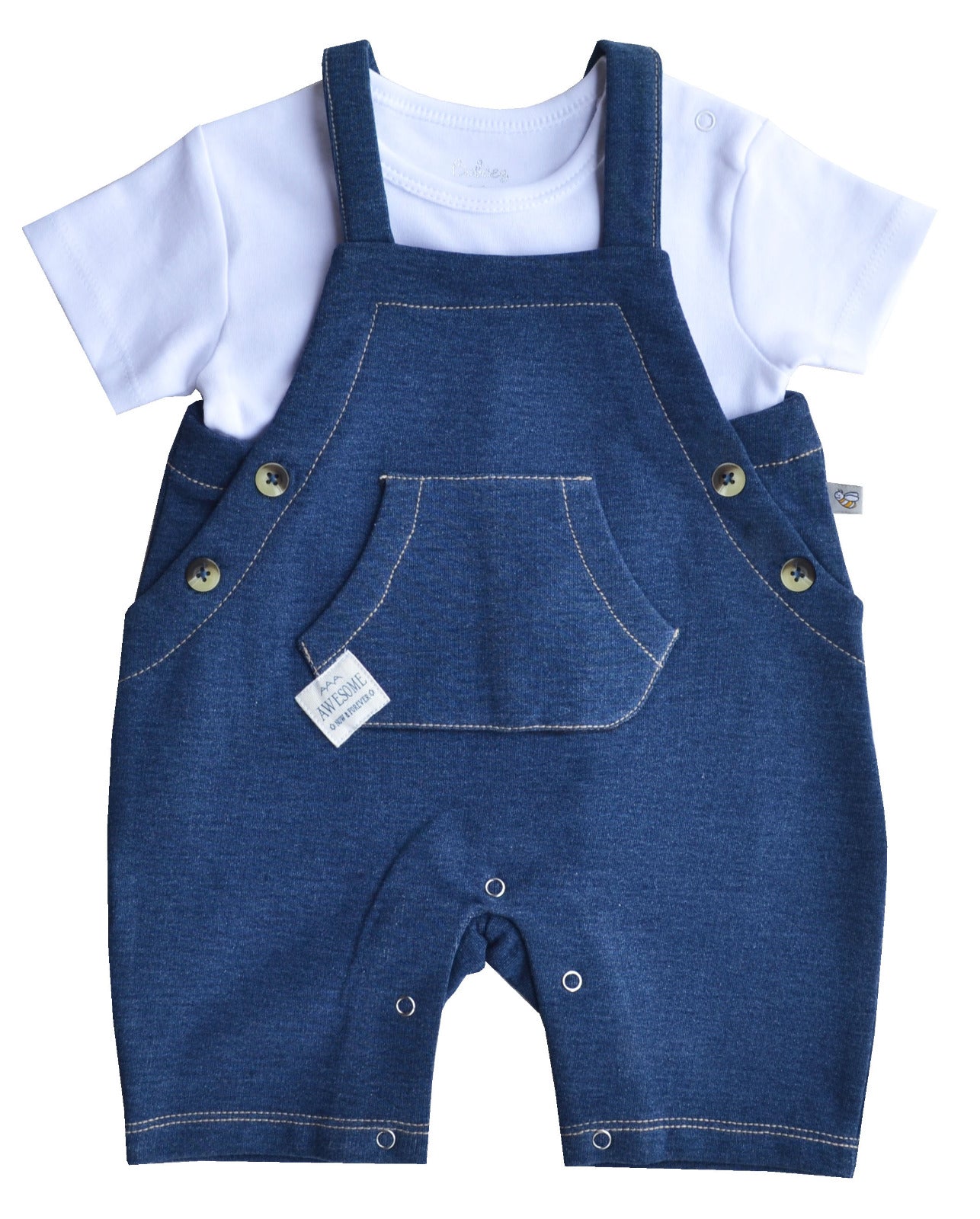 Denim Short Romper Set