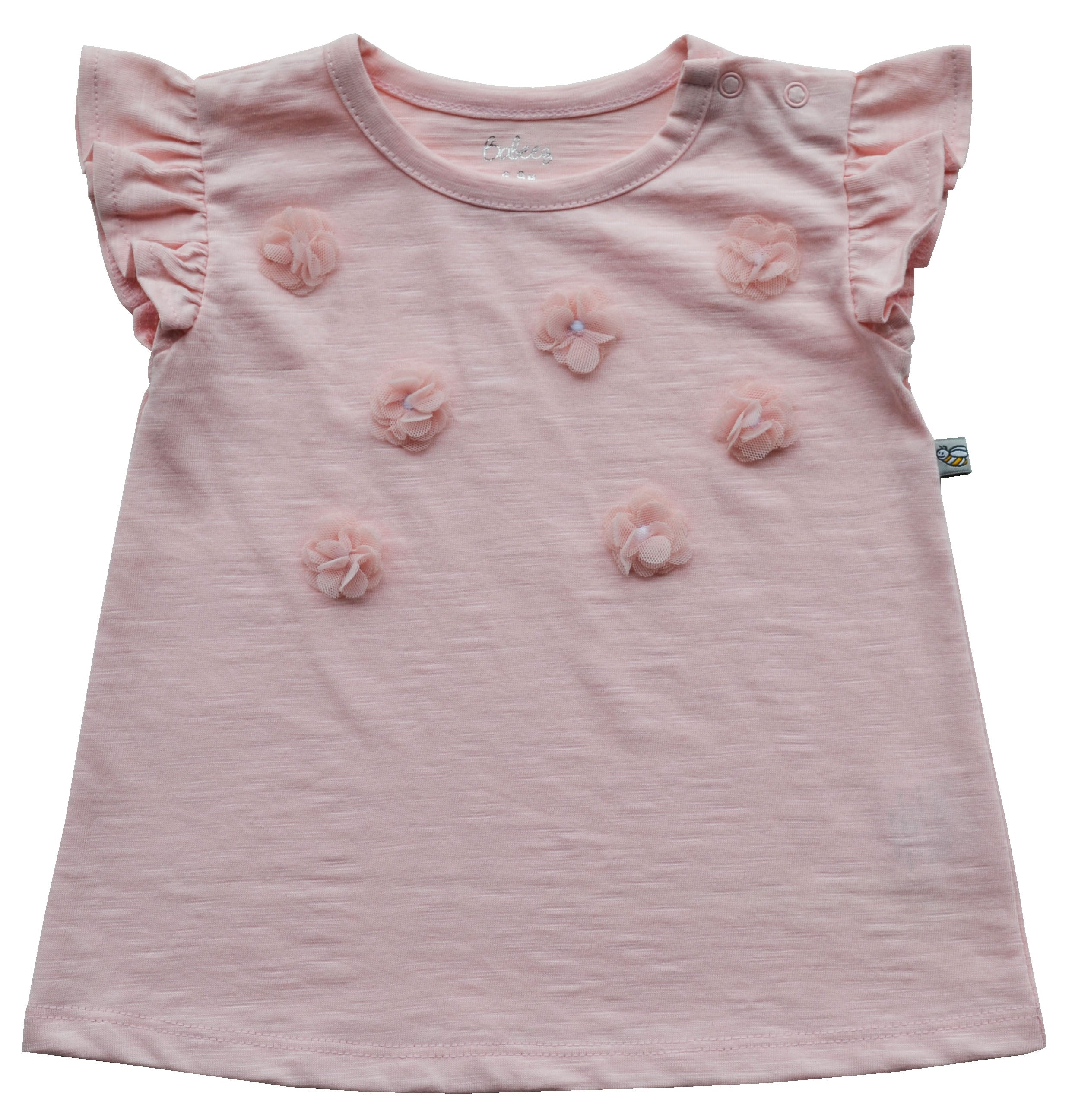 Flower Applique Pink Top