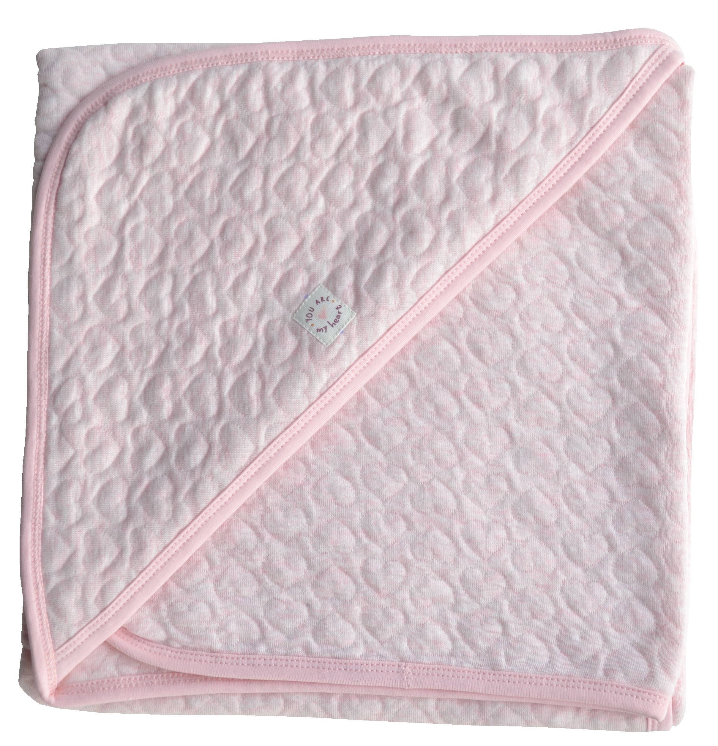 Pink Quilted Hoody Wrap
