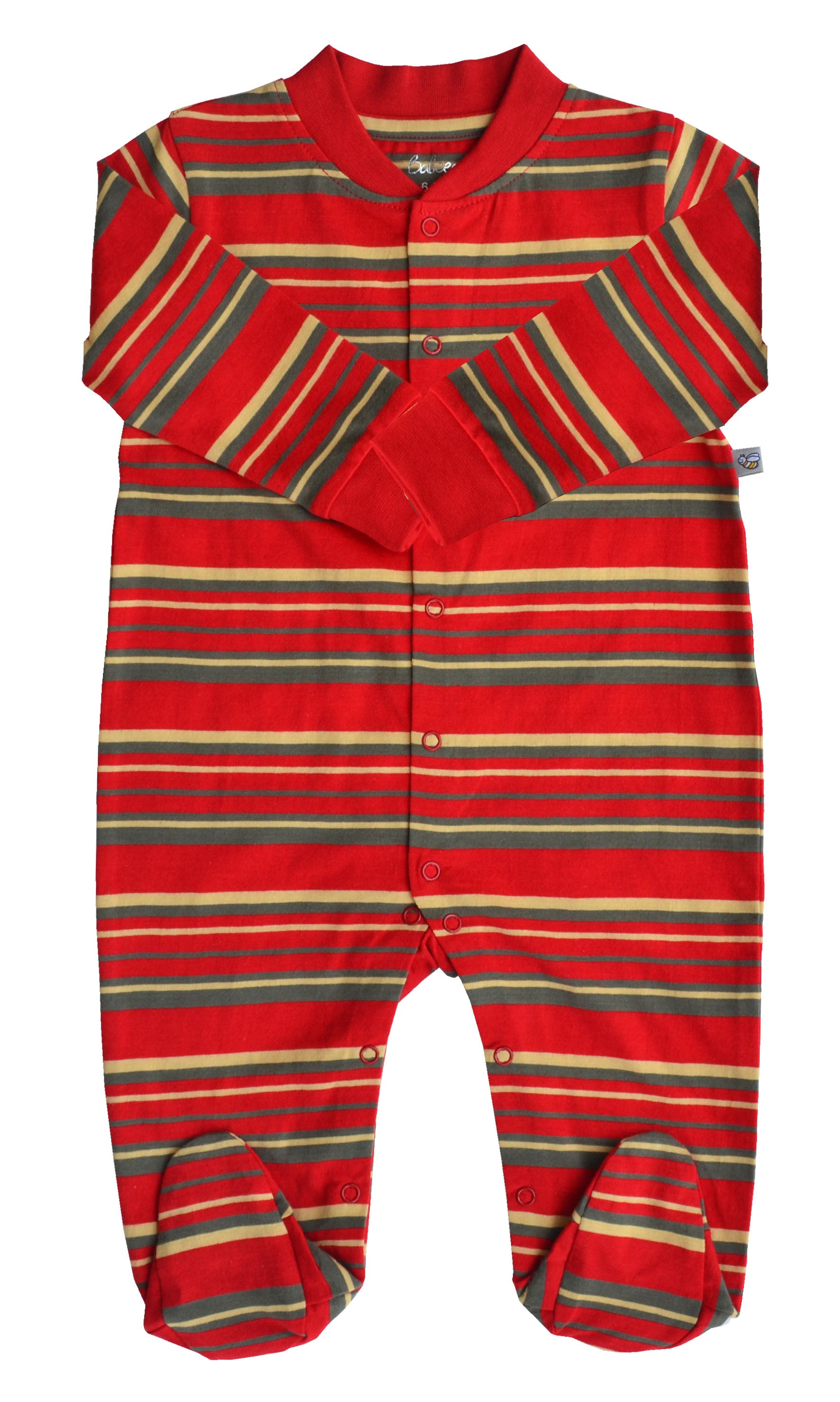 Red Romper with Stripes