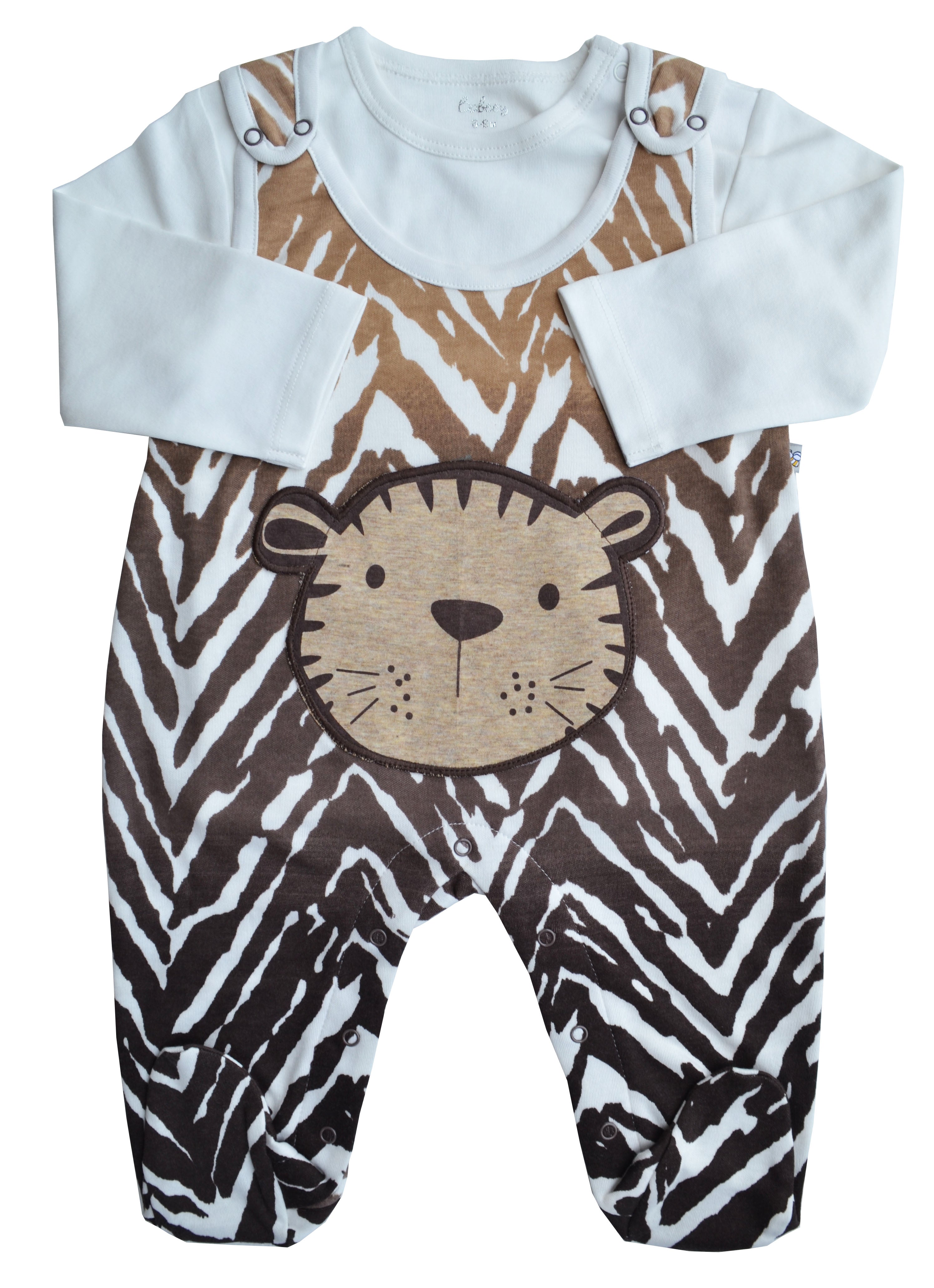Tiger Print Full Romper Set