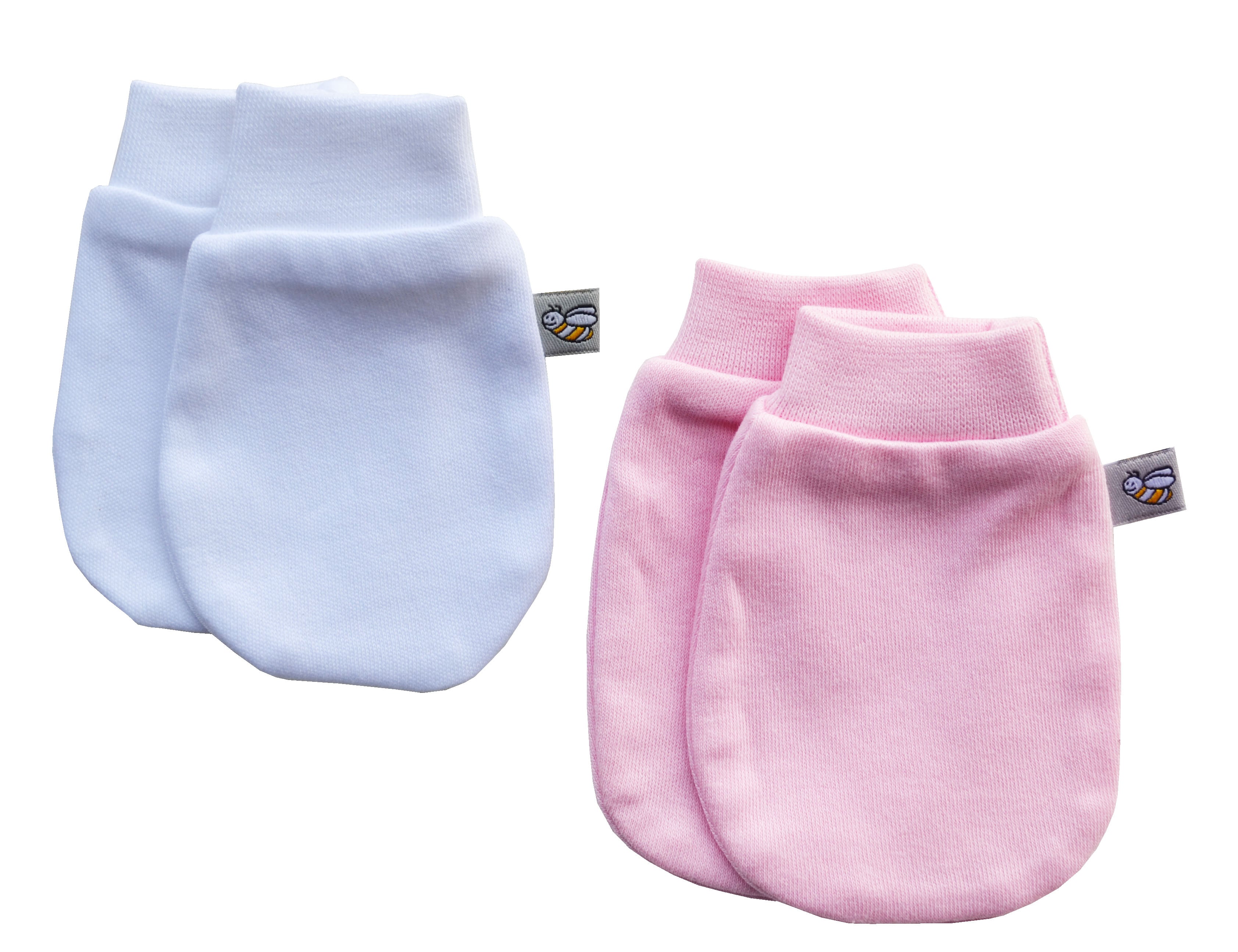 White and Pink Mittens Set