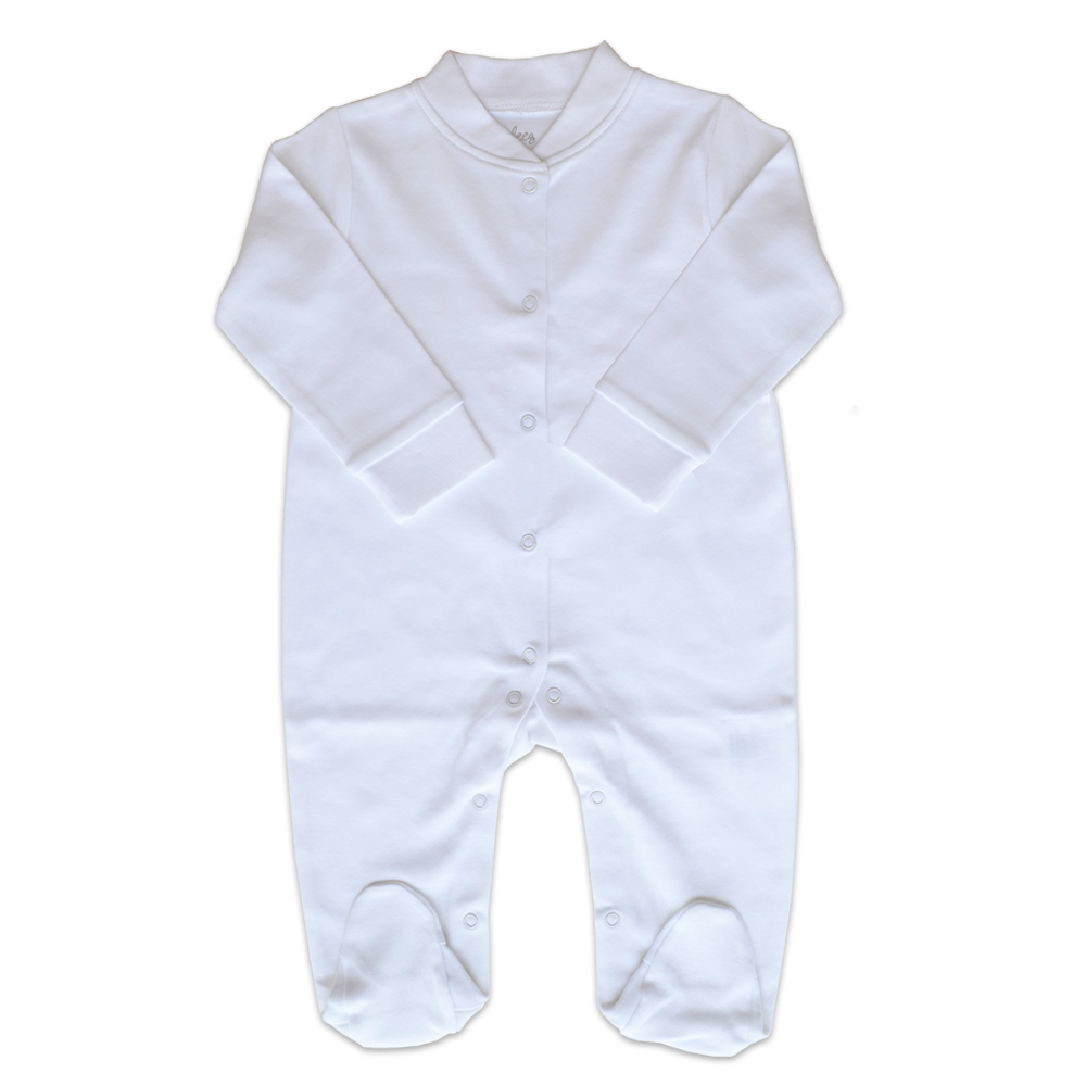 White Onesie with Feet